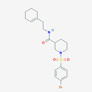 molecular formula C20H27BrN2O3S B4178125 1-[(4-bromophenyl)sulfonyl]-N-[2-(1-cyclohexen-1-yl)ethyl]-3-piperidinecarboxamide 