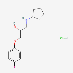 molecular formula C14H21ClFNO2 B4178136 1-(cyclopentylamino)-3-(4-fluorophenoxy)-2-propanol hydrochloride 