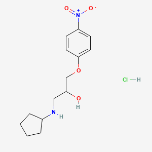 molecular formula C14H21ClN2O4 B4178139 1-(cyclopentylamino)-3-(4-nitrophenoxy)-2-propanol hydrochloride 
