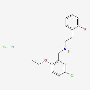 molecular formula C17H20Cl2FNO B4178147 N-(5-chloro-2-ethoxybenzyl)-2-(2-fluorophenyl)ethanamine hydrochloride 