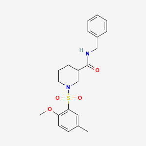 molecular formula C21H26N2O4S B4178179 N-benzyl-1-[(2-methoxy-5-methylphenyl)sulfonyl]-3-piperidinecarboxamide 