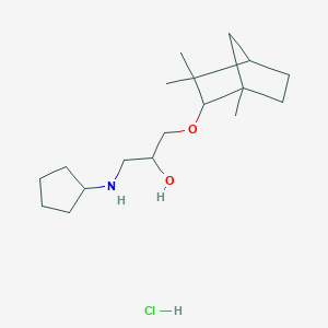 molecular formula C18H34ClNO2 B4178186 1-(cyclopentylamino)-3-[(1,3,3-trimethylbicyclo[2.2.1]hept-2-yl)oxy]-2-propanol hydrochloride 