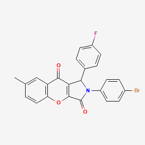 molecular formula C24H15BrFNO3 B4178217 2-(4-bromophenyl)-1-(4-fluorophenyl)-7-methyl-1,2-dihydrochromeno[2,3-c]pyrrole-3,9-dione 