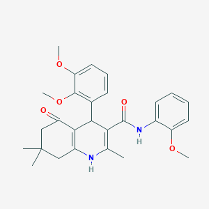4-[2,3-bis(methyloxy)phenyl]-2,7,7-trimethyl-N-[2-(methyloxy)phenyl]-5-oxo-1,4,5,6,7,8-hexahydroquinoline-3-carboxamide