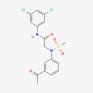 molecular formula C17H16Cl2N2O4S B4178283 N~2~-(3-acetylphenyl)-N~1~-(3,5-dichlorophenyl)-N~2~-(methylsulfonyl)glycinamide 