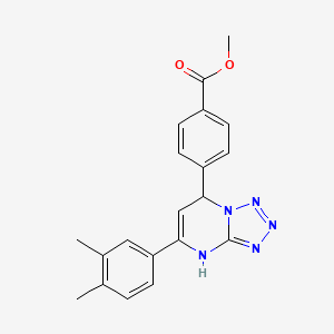 molecular formula C20H19N5O2 B4178312 methyl 4-[5-(3,4-dimethylphenyl)-4,7-dihydrotetrazolo[1,5-a]pyrimidin-7-yl]benzoate 