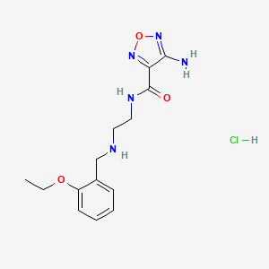 molecular formula C14H20ClN5O3 B4178337 4-amino-N-{2-[(2-ethoxybenzyl)amino]ethyl}-1,2,5-oxadiazole-3-carboxamide hydrochloride 