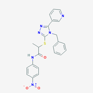 2-{[4-benzyl-5-(3-pyridinyl)-4H-1,2,4-triazol-3-yl]sulfanyl}-N-{4-nitrophenyl}propanamide