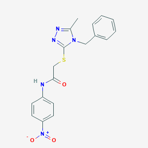 2-[(4-benzyl-5-methyl-4H-1,2,4-triazol-3-yl)sulfanyl]-N-{4-nitrophenyl}acetamide
