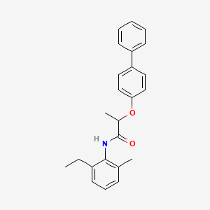 molecular formula C24H25NO2 B4178432 2-(4-biphenylyloxy)-N-(2-ethyl-6-methylphenyl)propanamide 