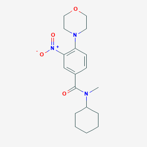 molecular formula C18H25N3O4 B4178440 N-cyclohexyl-N-methyl-4-(4-morpholinyl)-3-nitrobenzamide 