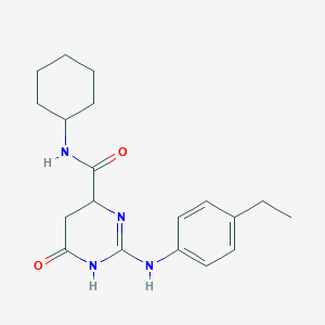 molecular formula C19H26N4O2 B4178509 N-cyclohexyl-2-[(4-ethylphenyl)amino]-6-oxo-3,4,5,6-tetrahydro-4-pyrimidinecarboxamide 