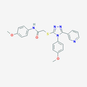 N-(4-methoxyphenyl)-2-{[4-(4-methoxyphenyl)-5-(3-pyridinyl)-4H-1,2,4-triazol-3-yl]sulfanyl}acetamide