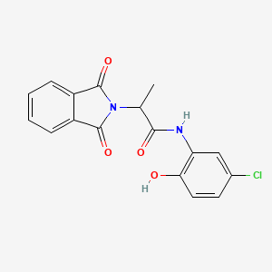molecular formula C17H13ClN2O4 B4178538 N-(5-chloro-2-hydroxyphenyl)-2-(1,3-dioxo-1,3-dihydro-2H-isoindol-2-yl)propanamide 
