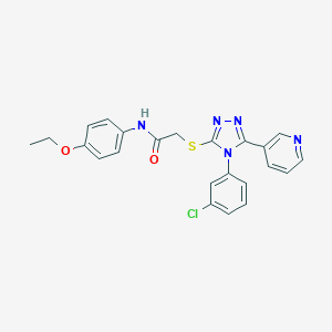 2-{[4-(3-chlorophenyl)-5-pyridin-3-yl-4H-1,2,4-triazol-3-yl]sulfanyl}-N-[4-(ethyloxy)phenyl]acetamide