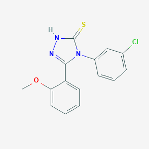 molecular formula C15H12ClN3OS B417855 4-(3-chlorophenyl)-3-(2-methoxyphenyl)-1H-1,2,4-triazole-5-thione 
