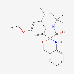 molecular formula C23H26N2O3 B4178567 8'-ethoxy-4',4',6'-trimethyl-1,4,5',6'-tetrahydro-4'H-spiro[3,1-benzoxazine-2,1'-pyrrolo[3,2,1-ij]quinolin]-2'-one 