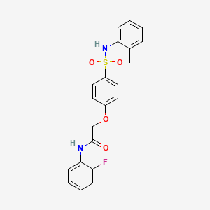 molecular formula C21H19FN2O4S B4178577 N-(2-fluorophenyl)-2-(4-{[(2-methylphenyl)amino]sulfonyl}phenoxy)acetamide 