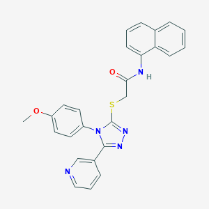 2-({4-[4-(methyloxy)phenyl]-5-pyridin-3-yl-4H-1,2,4-triazol-3-yl}sulfanyl)-N-naphthalen-1-ylacetamide