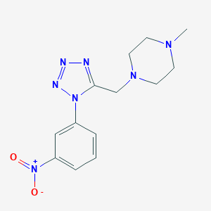 molecular formula C13H17N7O2 B417861 1-Methyl-4-[[1-(3-nitrophenyl)tetrazol-5-yl]methyl]piperazine 