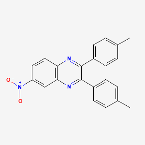 molecular formula C22H17N3O2 B4178628 2,3-bis(4-methylphenyl)-6-nitroquinoxaline 