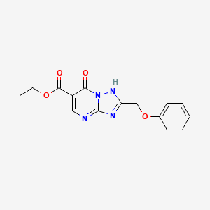 molecular formula C15H14N4O4 B4178703 ethyl 7-oxo-2-(phenoxymethyl)-4,7-dihydro[1,2,4]triazolo[1,5-a]pyrimidine-6-carboxylate 