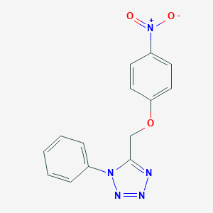 molecular formula C14H11N5O3 B417875 5-[(4-Nitrophenoxy)methyl]-1-phenyltetrazole 