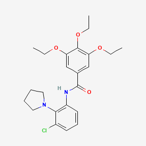 molecular formula C23H29ClN2O4 B4178774 N-[3-chloro-2-(1-pyrrolidinyl)phenyl]-3,4,5-triethoxybenzamide 