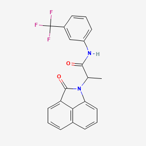 molecular formula C21H15F3N2O2 B4178785 2-(2-oxobenzo[cd]indol-1(2H)-yl)-N-[3-(trifluoromethyl)phenyl]propanamide 