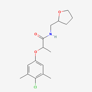 molecular formula C16H22ClNO3 B4178800 2-(4-chloro-3,5-dimethylphenoxy)-N-(tetrahydro-2-furanylmethyl)propanamide 