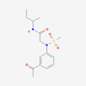 molecular formula C15H22N2O4S B4178808 N~2~-(3-acetylphenyl)-N~1~-(sec-butyl)-N~2~-(methylsulfonyl)glycinamide 