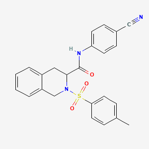 molecular formula C24H21N3O3S B4178864 N-(4-cyanophenyl)-2-[(4-methylphenyl)sulfonyl]-1,2,3,4-tetrahydro-3-isoquinolinecarboxamide 