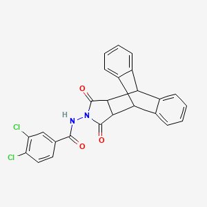 molecular formula C25H16Cl2N2O3 B4178868 3,4-dichloro-N-(16,18-dioxo-17-azapentacyclo[6.6.5.0~2,7~.0~9,14~.0~15,19~]nonadeca-2,4,6,9,11,13-hexaen-17-yl)benzamide 