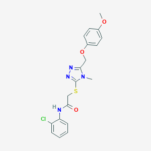 N-(2-chlorophenyl)-2-({5-[(4-methoxyphenoxy)methyl]-4-methyl-4H-1,2,4-triazol-3-yl}sulfanyl)acetamide