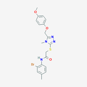 N-(2-bromo-4-methylphenyl)-2-({5-[(4-methoxyphenoxy)methyl]-4-methyl-4H-1,2,4-triazol-3-yl}sulfanyl)acetamide
