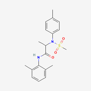 molecular formula C19H24N2O3S B4178949 N~1~-(2,6-dimethylphenyl)-N~2~-(4-methylphenyl)-N~2~-(methylsulfonyl)alaninamide 