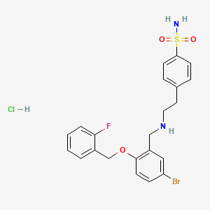 4-[2-({5-bromo-2-[(2-fluorobenzyl)oxy]benzyl}amino)ethyl]benzenesulfonamide hydrochloride