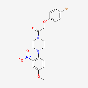 molecular formula C19H20BrN3O5 B4178999 1-[(4-bromophenoxy)acetyl]-4-(4-methoxy-2-nitrophenyl)piperazine 