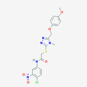 N-{4-chloro-3-nitrophenyl}-2-({5-[(4-methoxyphenoxy)methyl]-4-methyl-4H-1,2,4-triazol-3-yl}sulfanyl)acetamide