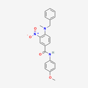 molecular formula C22H21N3O4 B4179014 4-[benzyl(methyl)amino]-N-(4-methoxyphenyl)-3-nitrobenzamide 