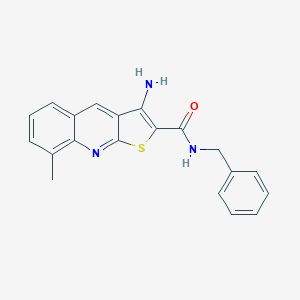 3-amino-8-methyl-N-(phenylmethyl)thieno[2,3-b]quinoline-2-carboxamide