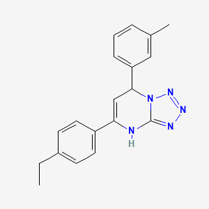 molecular formula C19H19N5 B4179020 5-(4-ethylphenyl)-7-(3-methylphenyl)-4,7-dihydrotetrazolo[1,5-a]pyrimidine 