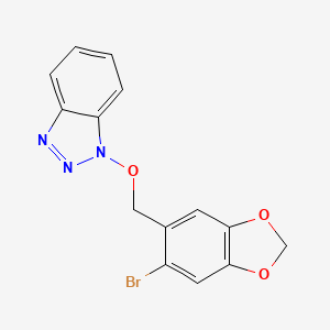 molecular formula C14H10BrN3O3 B4179028 1-[(6-bromo-1,3-benzodioxol-5-yl)methoxy]-1H-1,2,3-benzotriazole 
