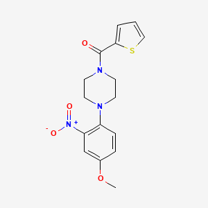 molecular formula C16H17N3O4S B4179029 1-(4-methoxy-2-nitrophenyl)-4-(2-thienylcarbonyl)piperazine 