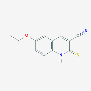molecular formula C12H10N2OS B417903 6-ethoxy-2-sulfanylidene-1H-quinoline-3-carbonitrile 