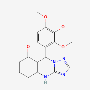 molecular formula C18H20N4O4 B4179032 9-(2,3,4-trimethoxyphenyl)-5,6,7,9-tetrahydro[1,2,4]triazolo[5,1-b]quinazolin-8(4H)-one 