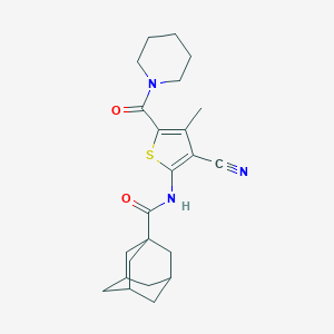 Adamantane-1-carboxylic acid [3-cyano-4-methyl-5-(piperidine-1-carbonyl)-thiophen-2-yl]-amide