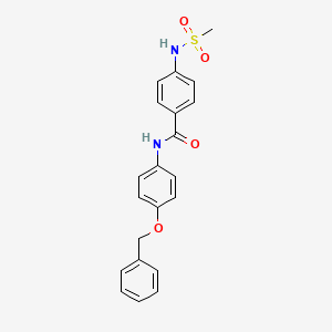 molecular formula C21H20N2O4S B4179063 N-[4-(benzyloxy)phenyl]-4-[(methylsulfonyl)amino]benzamide 