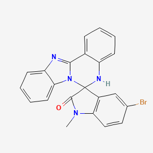 molecular formula C22H15BrN4O B4179072 5'-bromo-1'-methyl-5H-spiro[benzimidazo[1,2-c]quinazoline-6,3'-indol]-2'(1'H)-one 