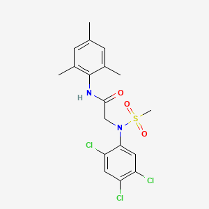 molecular formula C18H19Cl3N2O3S B4179089 N~1~-mesityl-N~2~-(methylsulfonyl)-N~2~-(2,4,5-trichlorophenyl)glycinamide 